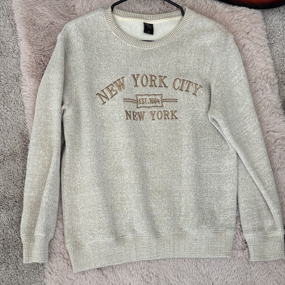 Hype Sweaters - Hype Beige and Black Fleece Sweatshirt